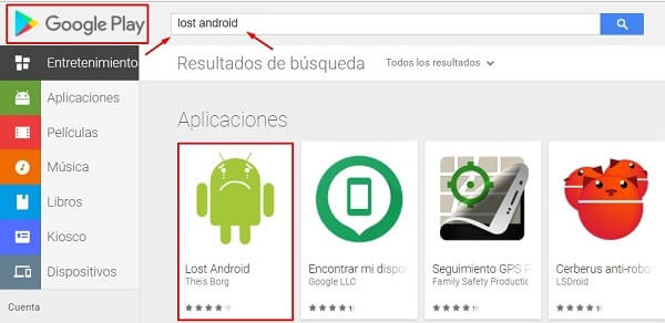 Rastrear con GPS y Android Device Manager