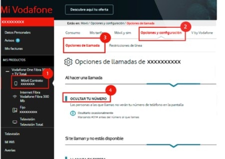 llamar numero oculto vodafone